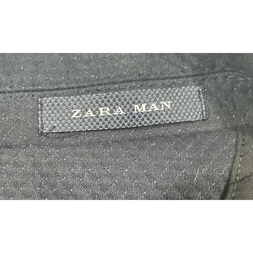 Zara Blazer Jacket Mens 42 Navy Blue Business Casual Quiet Luxury Sport Coat